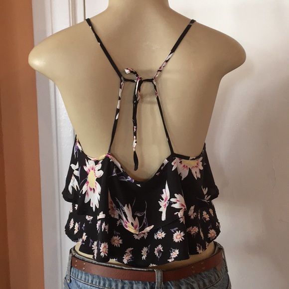 Urban Outfitters Kimchie Blue Floral Crop Top - Picture 3 of 5